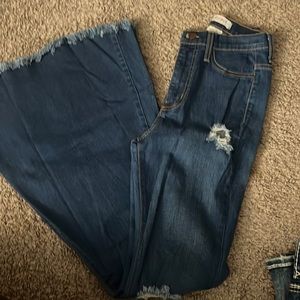 dark wash bell bottom jeans